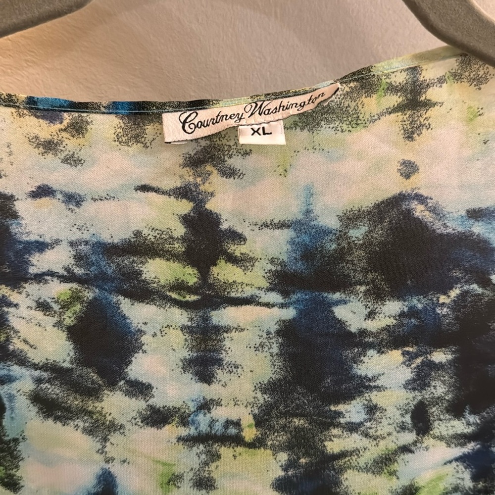 Courtney Washington High Low Box Tunic Cover Up XL
